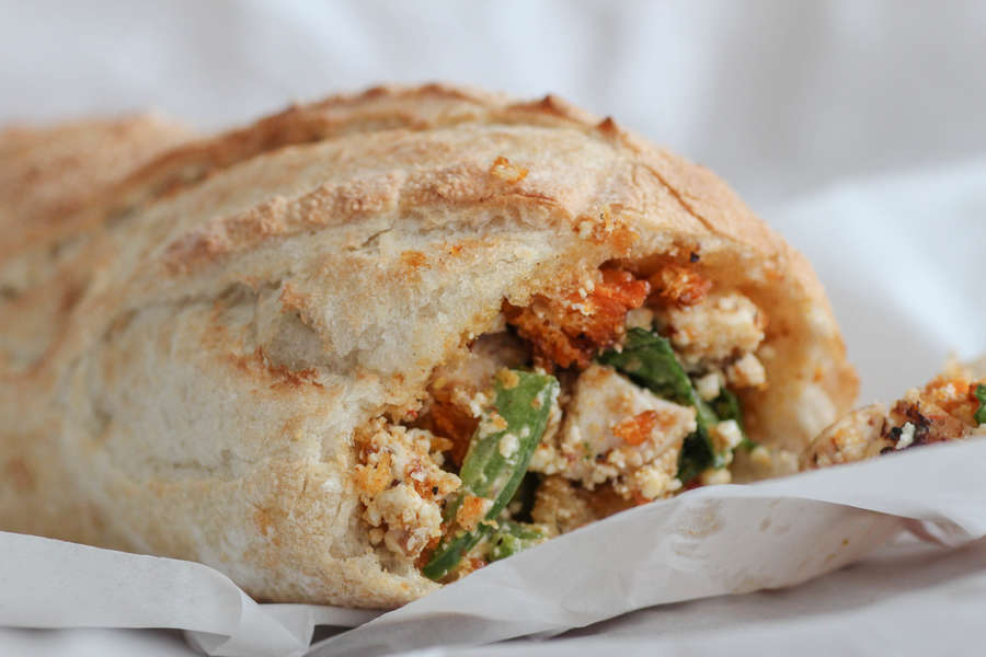 Bread Zeppelin Introducing Salad Burrito Made with a Hollowed out