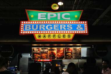 Epic Burgers & Waffles sign