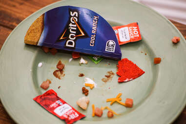 Taco Bell Doritos Loco remnants