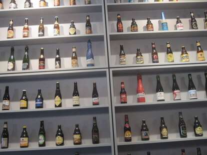 A wall of beer inside Herman
