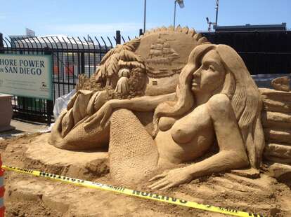 A sand sculpture at the sand castle competition in San Diego.