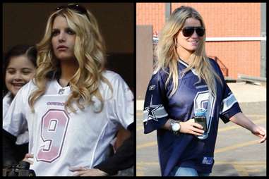 jessica simpson pink cowboys jersey