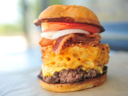 The Marconi burger at Burger Radio food truck
