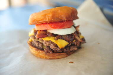 Double cheeseburger at Burger Radio