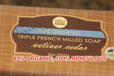 83% organic soap from Whole Foods
