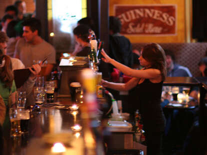 The bar scene at Flynn's