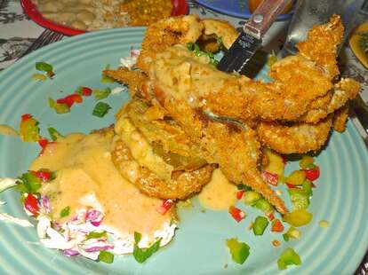 Jacques-Imo's Cafe New Orleans Godzilla fried green tomatoes