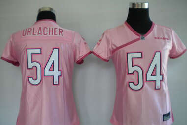 Vintage Brian Urlacher #54 Chicago Bears Youth Girls Jersey Pink