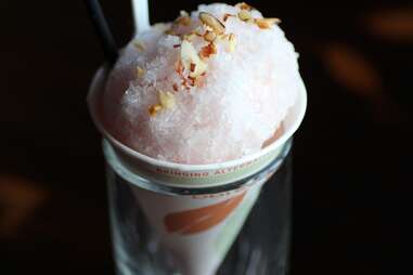 Nectar cognac snow cone at The Torpedo Room in Eat Street Social in Minneapolis, Minnesota.