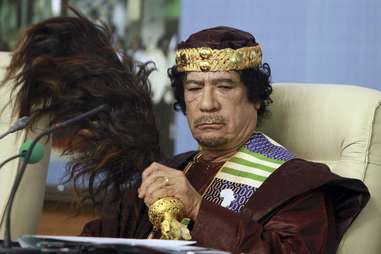 Muammar Gaddafi looking weird