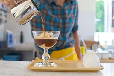 Coffee ice cream drink at Fifty Licks in Portland