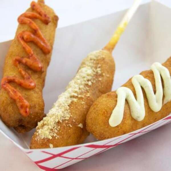 Hot Diggity's Corn Dog Trio - Eat - Thrillist Philadelphia