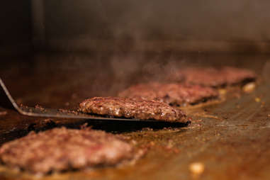 burger patty flipping