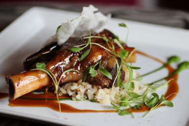 Lamb shank at Heidi's in Minneapolis, Minnesota.