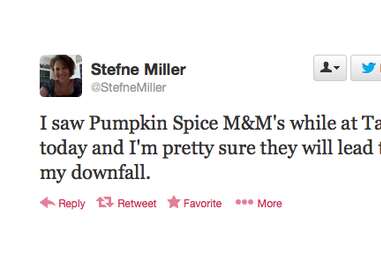 Pumpkin Spice M&Ms Twitter reaction Stefne Miller