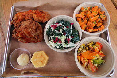 Chicken platter at Honey Butter Fried Chicken in Avondale