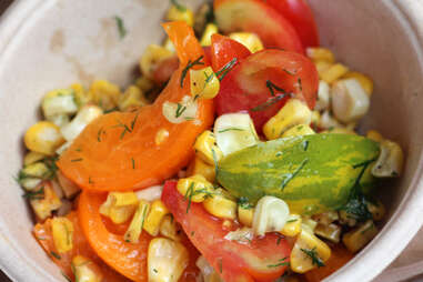 Heirloom tomatoes at Honey Butter Fried Chicken in Avondale