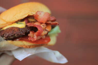 Burger with bacon