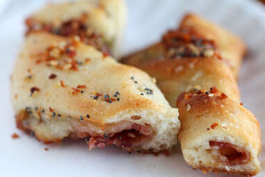 Cheesy bacon breadsticks at the Bacon Takedown at Lincoln Hall