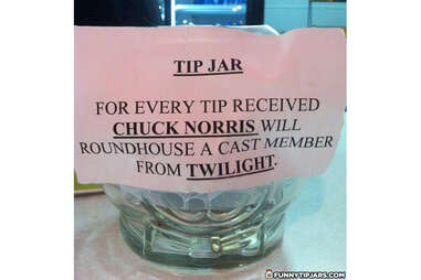 Chuck Norris tip jar