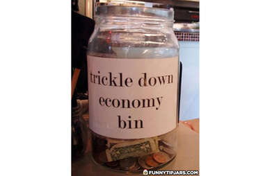 trickle down economy tip jar