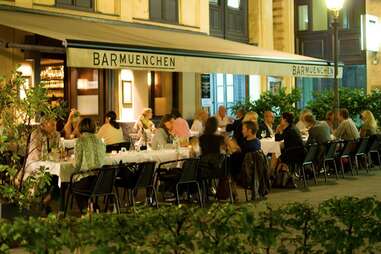 Patio dining at Bar Muenchen