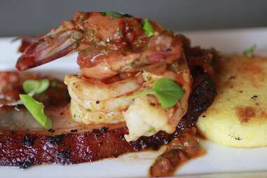 Shrimp & grits at Bistro Marquee