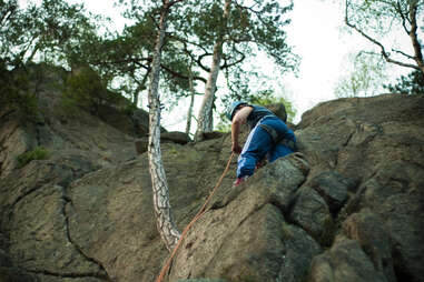 mountain climbing person