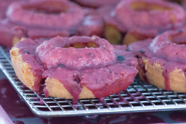 Blueberry old-fashioned doughnuts from the Doughnut Vault Van