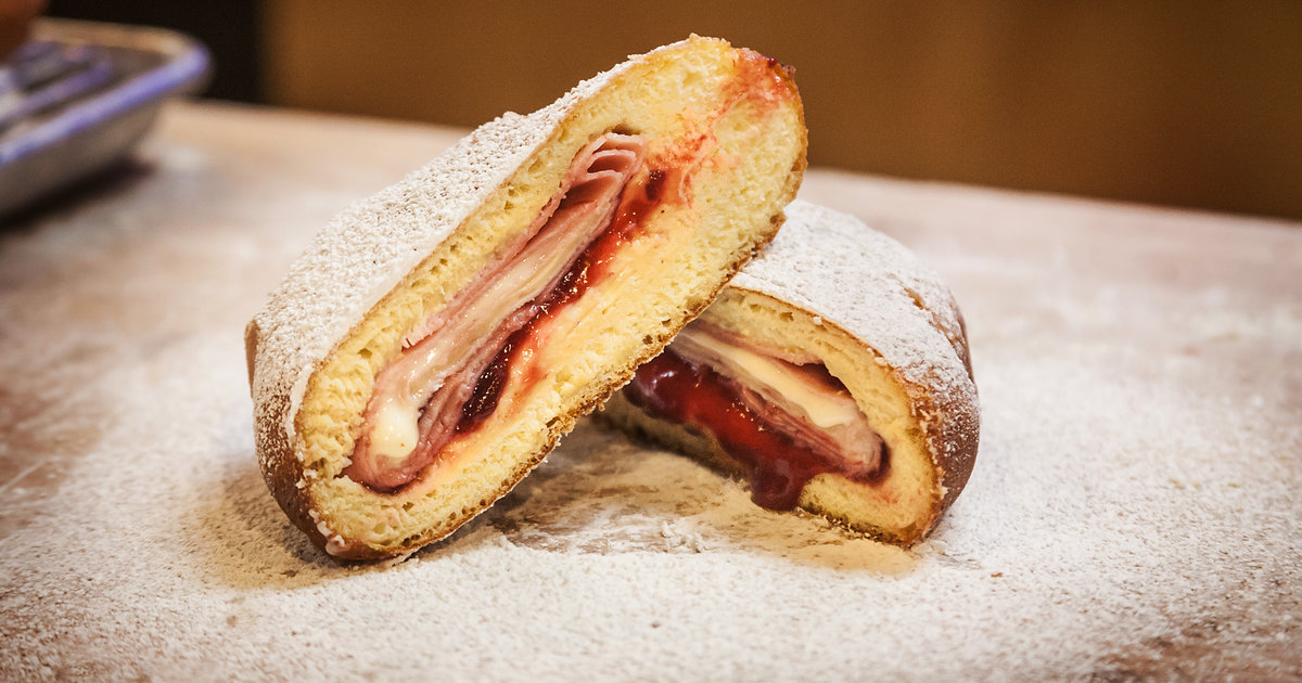 Donut Bar - A Monte Cristo sandwich gets crammed into a 