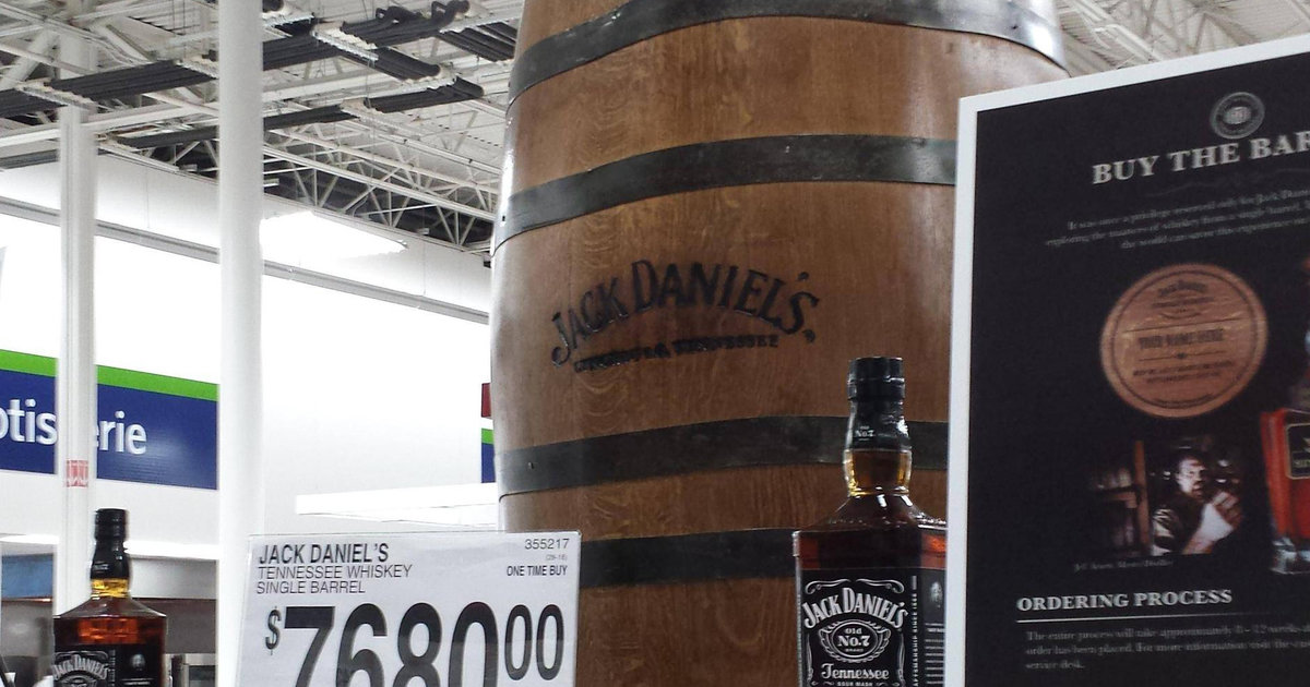 A Barrel of Jack Daniels Whiskey at Sam's Club for Around 10000