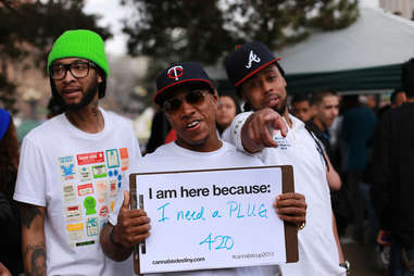 Rally for the legalization of marijuana in the USA