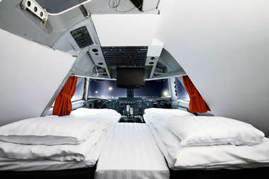 Cockpit suite at Jumbo Hostel Stockholm