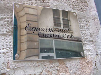 Sign for Experimental Cocktail Club